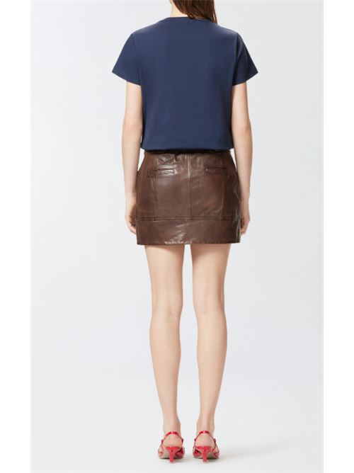 T-shirt a m/c con ricamo logo Love Birds in cristalli Quentin Pinko PINKO | 100535-A2G7-G1A