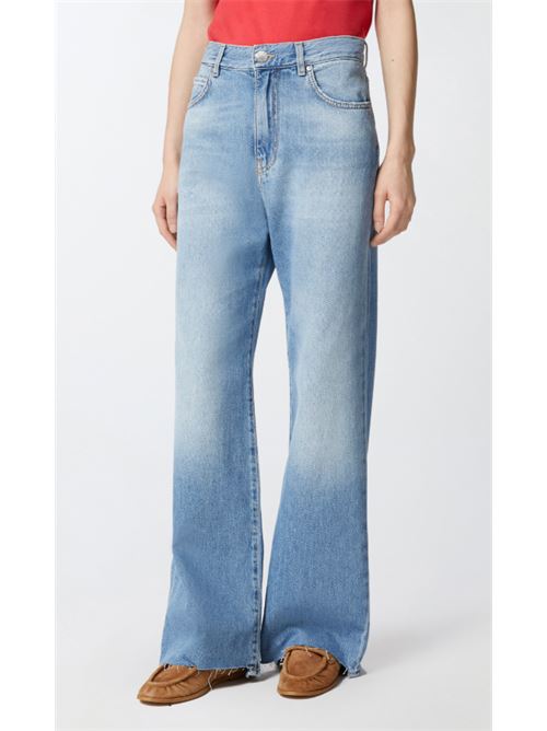 Pantaloni Jeans a palazzo in denim soft Wanda Pinko