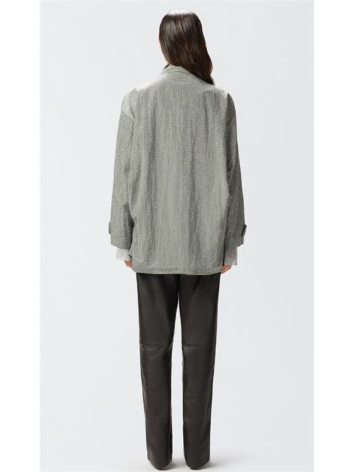 Parka in tela tecnica con mini borchie effetto strass Pescatore Pinko PINKO | 104598-A2BW-I53