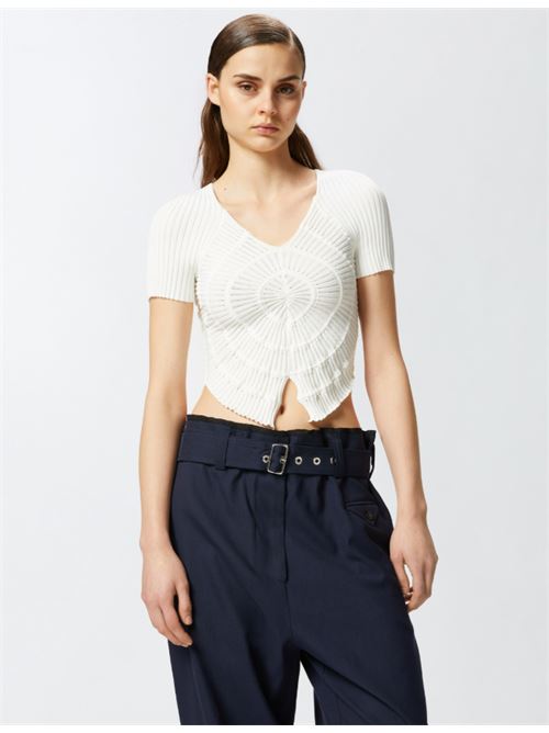 T-shirt corta in maglia a costine Falterona Pinko PINKO | 104625-A2E6-Z09