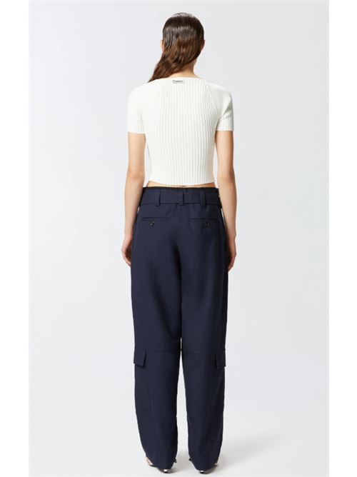 T-shirt corta in maglia a costine Falterona Pinko PINKO | 104625-A2E6-Z09