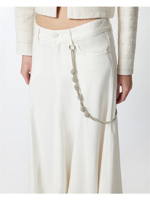Gonna lunga in bull slegato con cintura gioiello Hurghada Pinko PINKO | 104647-A2DO-Z04