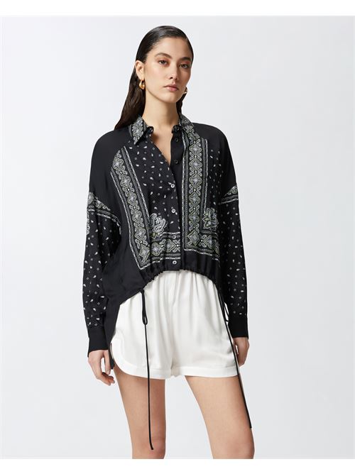 Camicia asimmetrica con stampa bandana Clocks Pinko PINKO | 104664-A2CK-Z1T