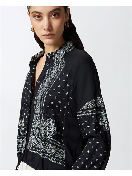 Camicia asimmetrica con stampa bandana Clocks Pinko PINKO | 104664-A2CK-Z1T