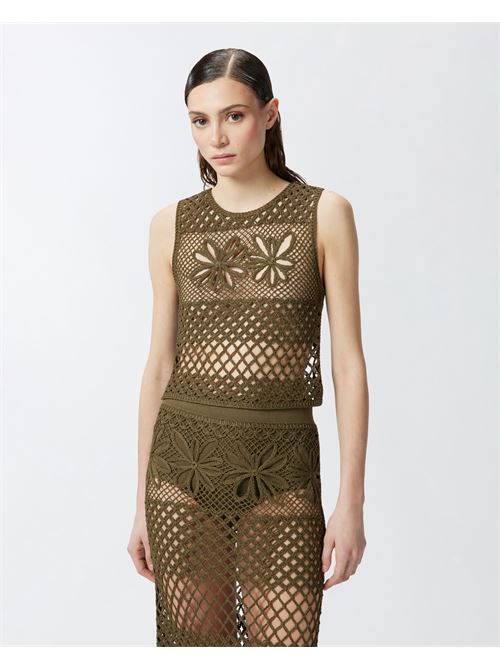 Top senza maniche crochet traforato Gonzano Pinko PINKO | 104733-A2FF-X26