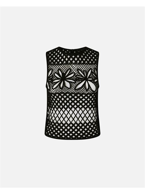 Top senza maniche crochet traforato Gonzano Pinko PINKO | 104733-A2FF-Z99