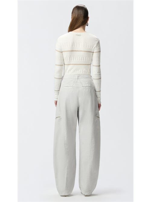 Maglia a costine con righe metallizzate Pisanino Pinko PINKO | 104735-A2FC-Z05