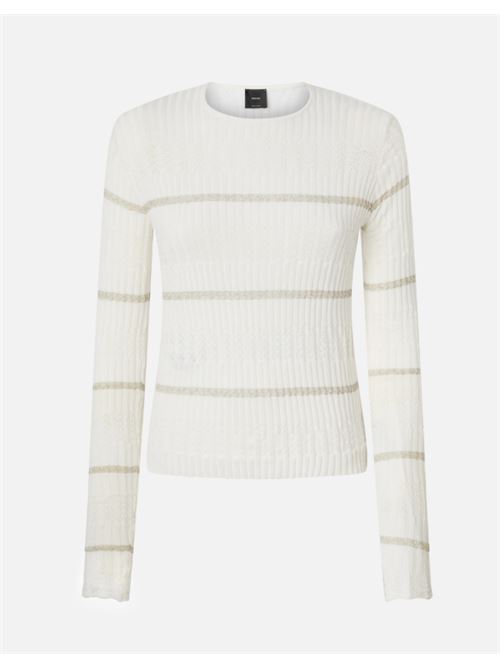 Maglia a costine con righe metallizzate Pisanino Pinko PINKO | 104735-A2FC-Z05