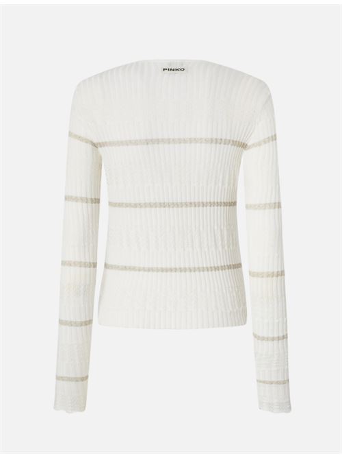 Maglia a costine con righe metallizzate Pisanino Pinko PINKO | 104735-A2FC-Z05