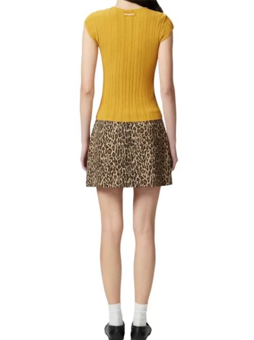 Top  manica corta a costina traforata Tofane Pinko PINKO | 104742-A2FR-HN7