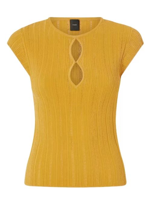 Top  manica corta a costina traforata Tofane Pinko PINKO | 104742-A2FR-HN7