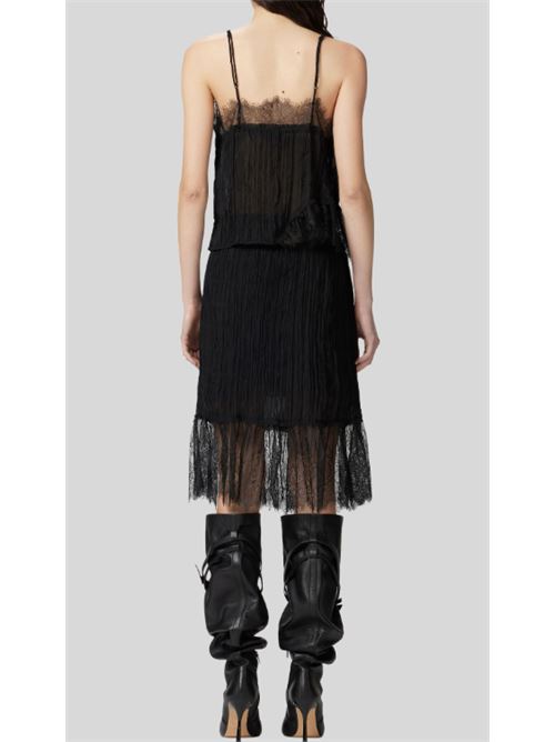 Top georgette arricciato con pizzo Pinko PINKO | 104854-A2CP-Z99