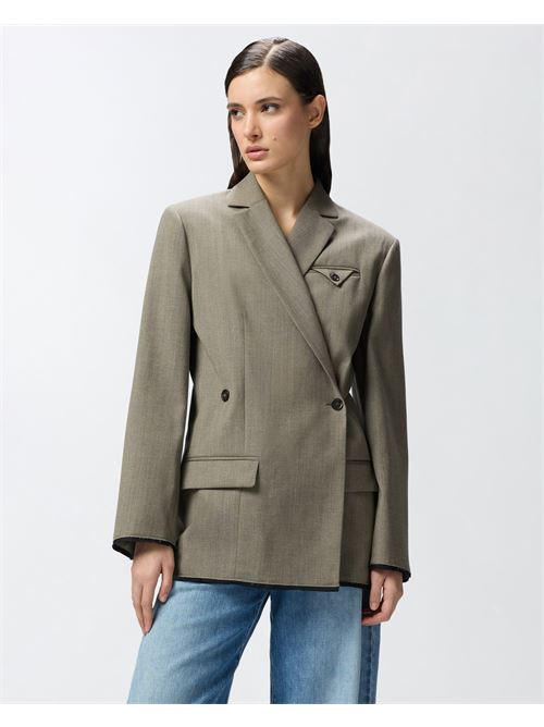 Blazer sartoriale con chiusura incrociata Glycerine Pinko PINKO | 104862-A2BQ-L67