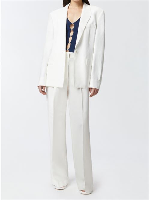 Pantalone palazzo in lino con tasche Wonderwall Pinko PINKO | 104869-A2HA-Z05