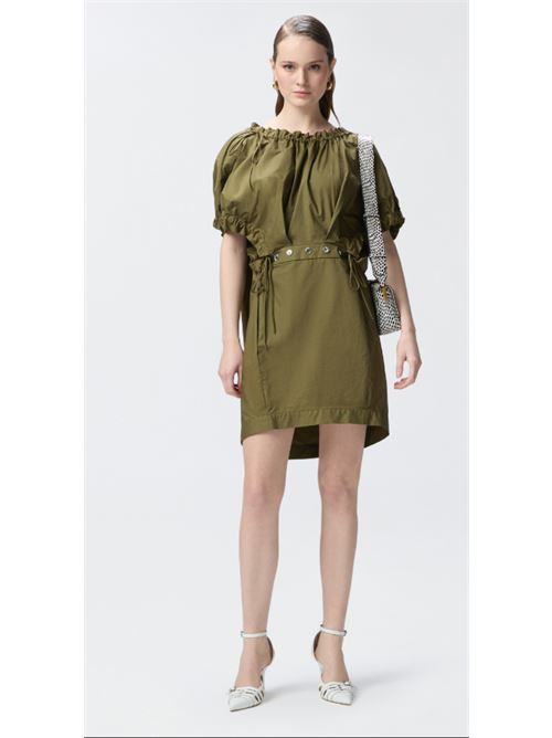 Abito corto in popeline con arricci e occhielli Primo Tempo Pinko PINKO | 104954-A2CR-X26