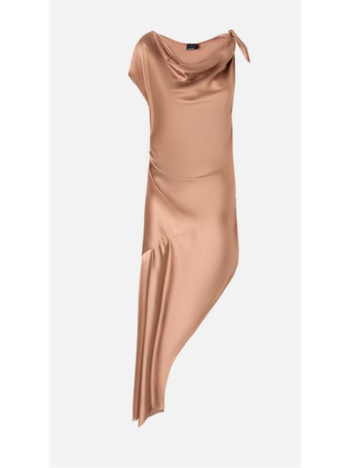 Abito da cerimonia midi asimmetrico in satin Verdone Pinko PINKO | 104986-A2GZ-L31