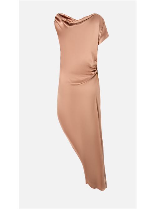 Abito da cerimonia midi asimmetrico in satin Verdone Pinko PINKO | 104986-A2GZ-L31