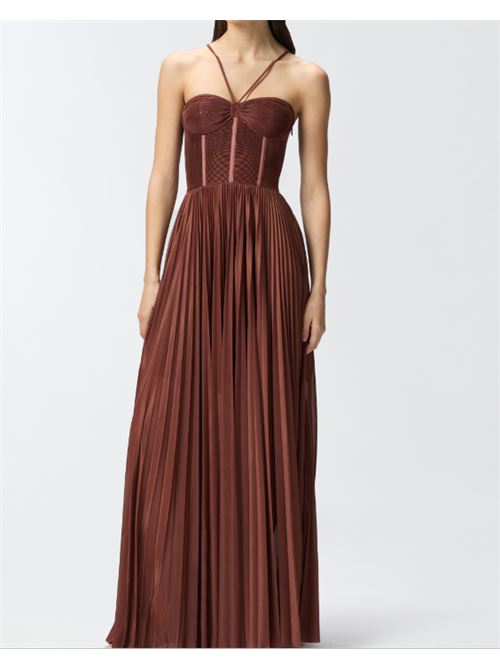 Abito bustier elegante in jersey plissè Cicogna Pinko PINKO | 104994-A2DM-L98