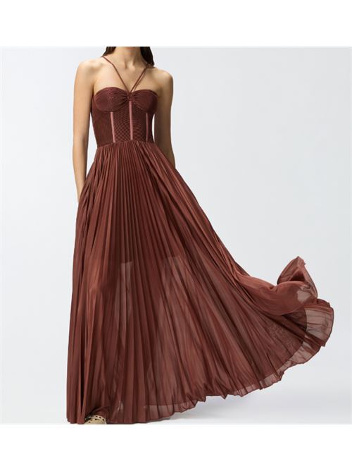 Abito bustier elegante in jersey plissè Cicogna Pinko PINKO | 104994-A2DM-L98