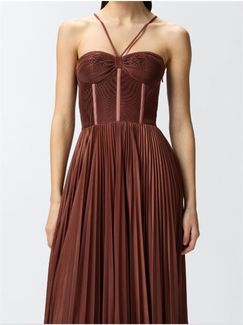 Abito bustier elegante in jersey plissè Cicogna Pinko PINKO | 104994-A2DM-L98
