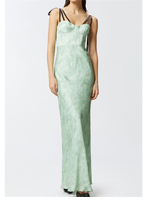 Abito lungo in satin stampa cavalli Reimagine Occhione Pinko PINKO | 104996-A2JM-SS0