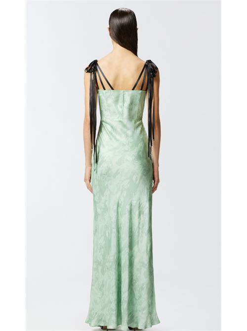 Abito lungo in satin stampa cavalli Reimagine Occhione Pinko PINKO | 104996-A2JM-SS0