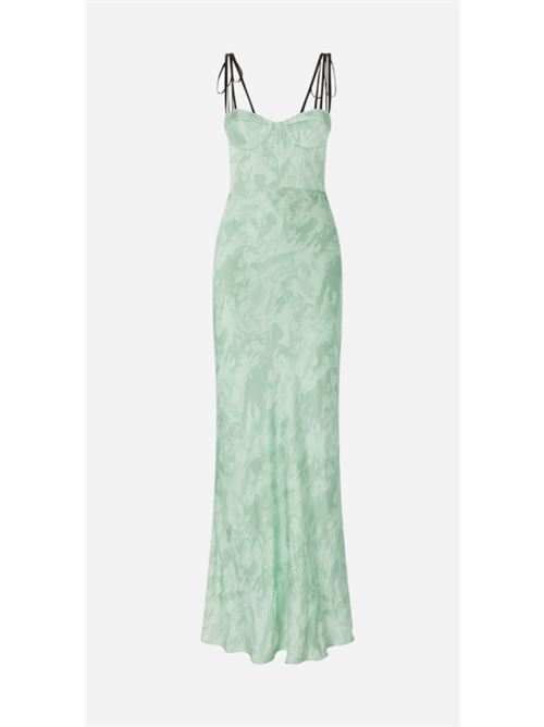 Abito lungo in satin stampa cavalli Reimagine Occhione Pinko PINKO | 104996-A2JM-SS0