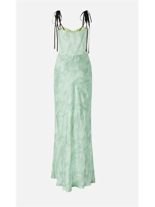 Abito lungo in satin stampa cavalli Reimagine Occhione Pinko PINKO | 104996-A2JM-SS0