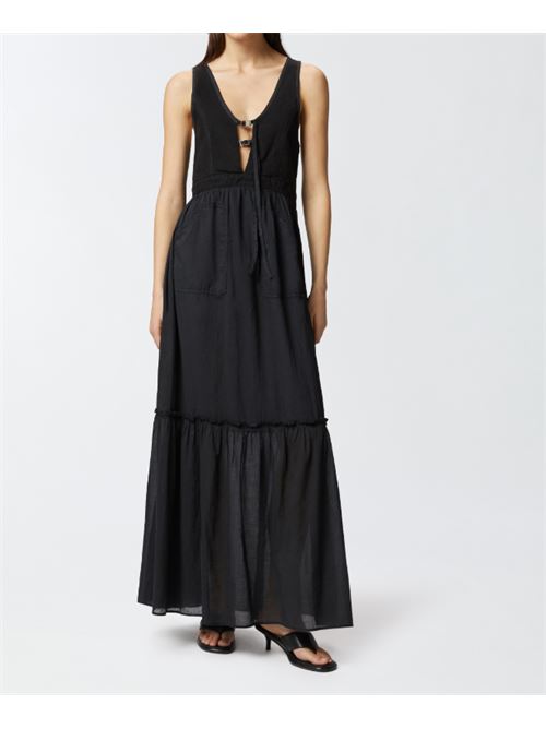 Abito lungo smanicato in cotone con scollo Lester Pinko PINKO | 105254-A2MI-Z99