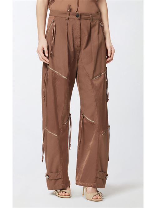 Pantalone P-Pants in gabardina e raso con zip Pinko PINKO | 105930-A2Y1-L63