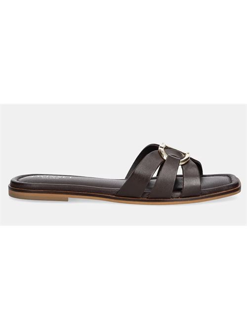 Ciabatta in pelle con oval T Twinset TWINSET | 251TGT090-10780