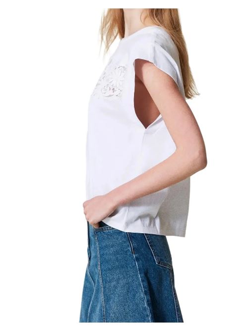 T-shirt M/C con ricamo Twinset TWINSET | 251TP2073-00001
