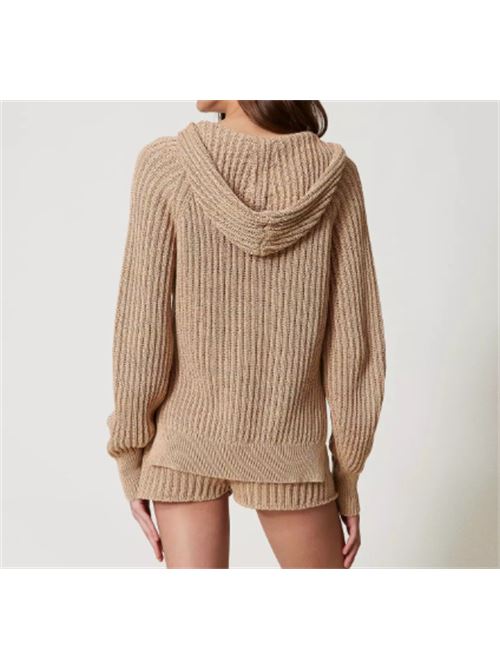 Maglione con cappuccio a coste Twinset TWINSET | 251TP3203-12262