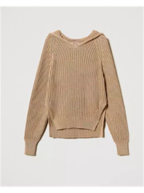 Maglione con cappuccio a coste Twinset TWINSET | 251TP3203-12262