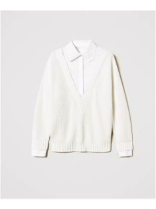 Maglione con inserto camicia Twinset TWINSET | 251TP3390-00059