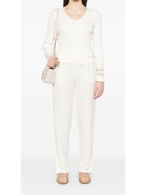 Maglia a costine con righe lurex Twinset TWINSET | 251TP3422-12314