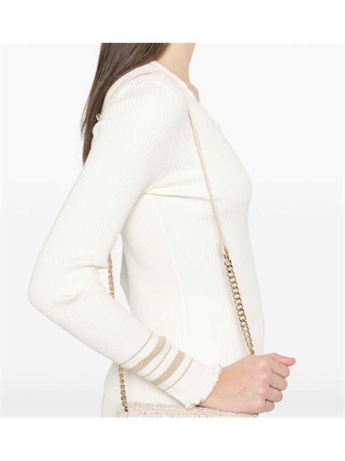 Maglia a costine con righe lurex Twinset TWINSET | 251TP3422-12314