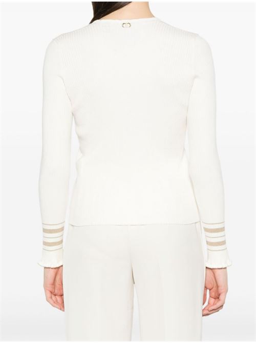 Maglia a costine con righe lurex Twinset TWINSET | 251TP3422-12314
