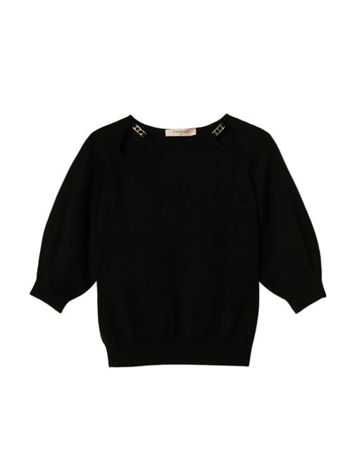 Maglia con Cut Out e logo Oval T Twinset TWINSET | 251TP3490-00006