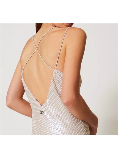 Abito lungo con ricamo di paillettes con spalline Twinset TWINSET | 251TT2130-12495