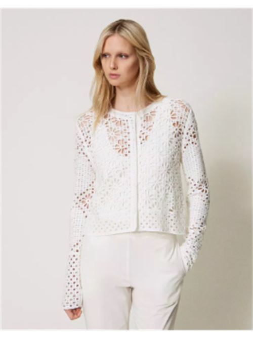 Giacca in maglia crochet a fiori Twinset TWINSET | 251TT3200-00282