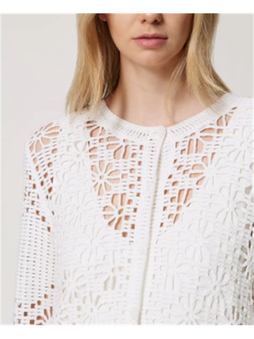 Giacca in maglia crochet a fiori Twinset TWINSET | 251TT3200-00282