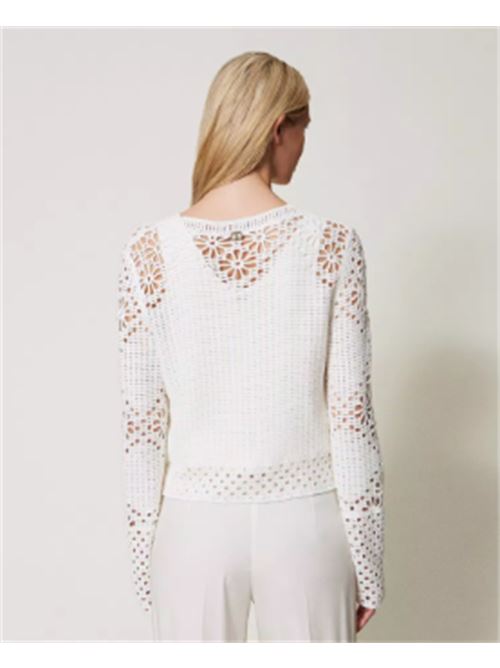 Giacca in maglia crochet a fiori Twinset TWINSET | 251TT3200-00282