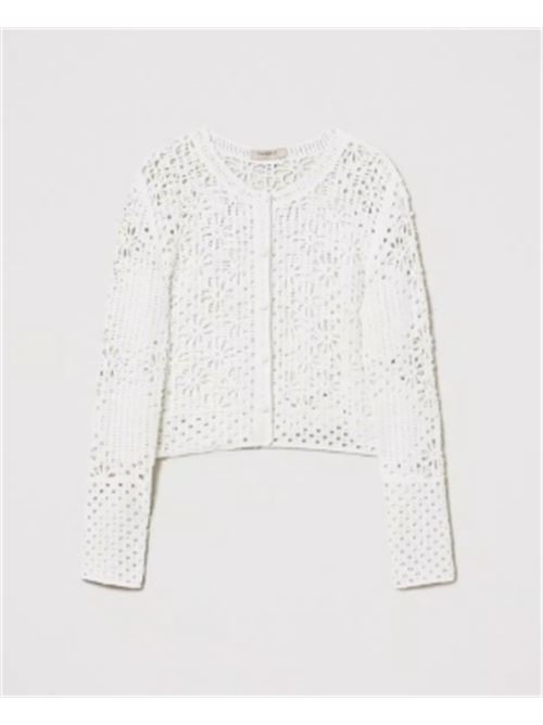 Giacca in maglia crochet a fiori Twinset TWINSET | 251TT3200-00282