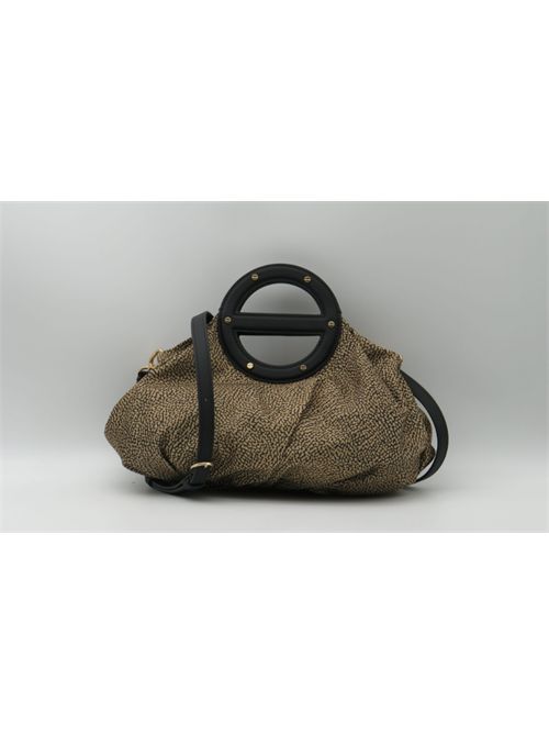 Borsa piccola a mano con tracolla e borchie jet Borbonese Borbonese | 91010210-AH1X11