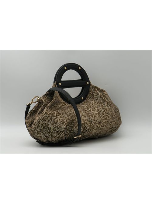 Borsa piccola a mano con tracolla e borchie jet Borbonese Borbonese | 91010210-AH1X11