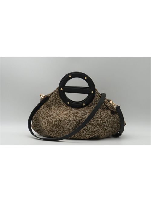 Borsa piccola a mano con tracolla e borchie jet Borbonese Borbonese | 91010210-AH1X11