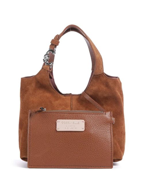 C-Easy Suede Borsa a mano pelle bovina ruvida cognac COCCINELLE COCCINELLE | E1THE580101-W11