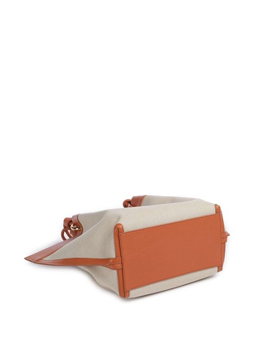 HANDBAG CANVAS FABRIC/GRAINED LEATH. / NATURAL/NOIR COCCINELLE COCCINELLE | E1U06110101-822