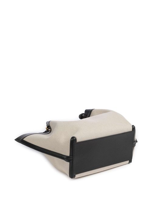 HANDBAG CANVAS FABRIC/GRAINED LEATH. / NATURAL/NOIR COCCINELLE COCCINELLE | E1U06110101-846